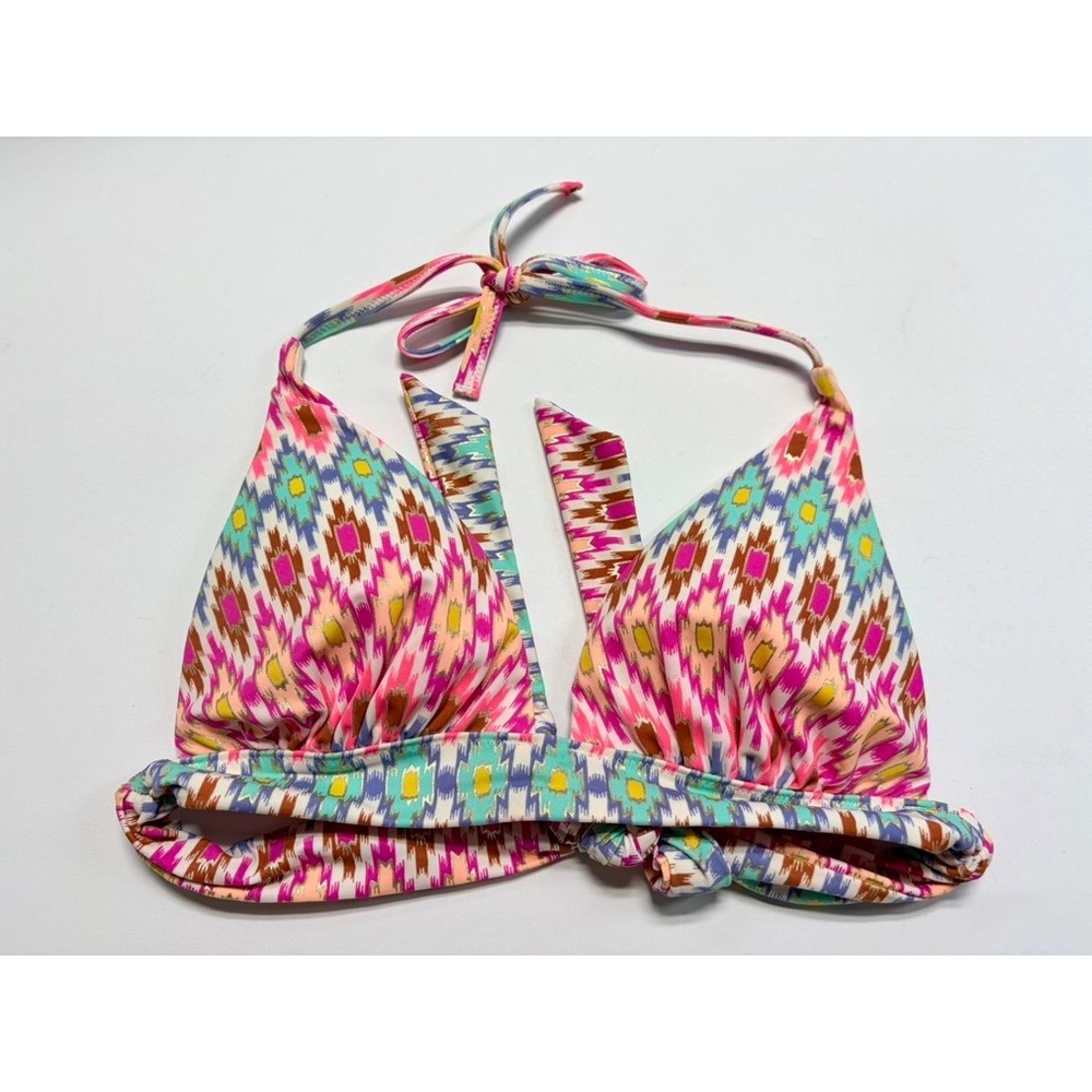 Victoria's Secret Bikini‎ Top Small Tribal Print Halter Swim Tie Front